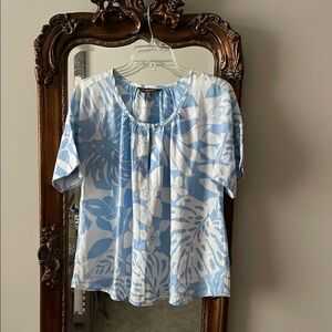Tommy Bahama Tropical Print Linen Top